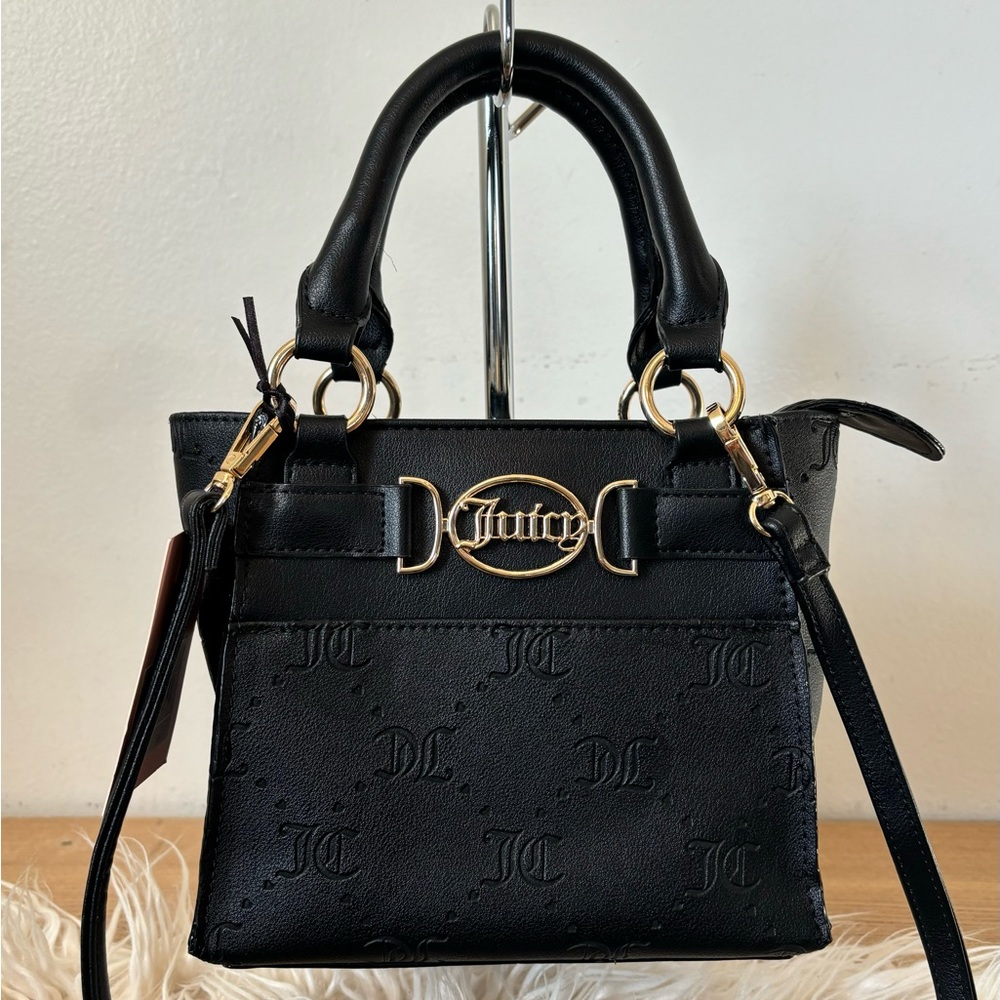 JUICY COUTURE Bag Best Sellers Medallion Mini Tote - Black NWT